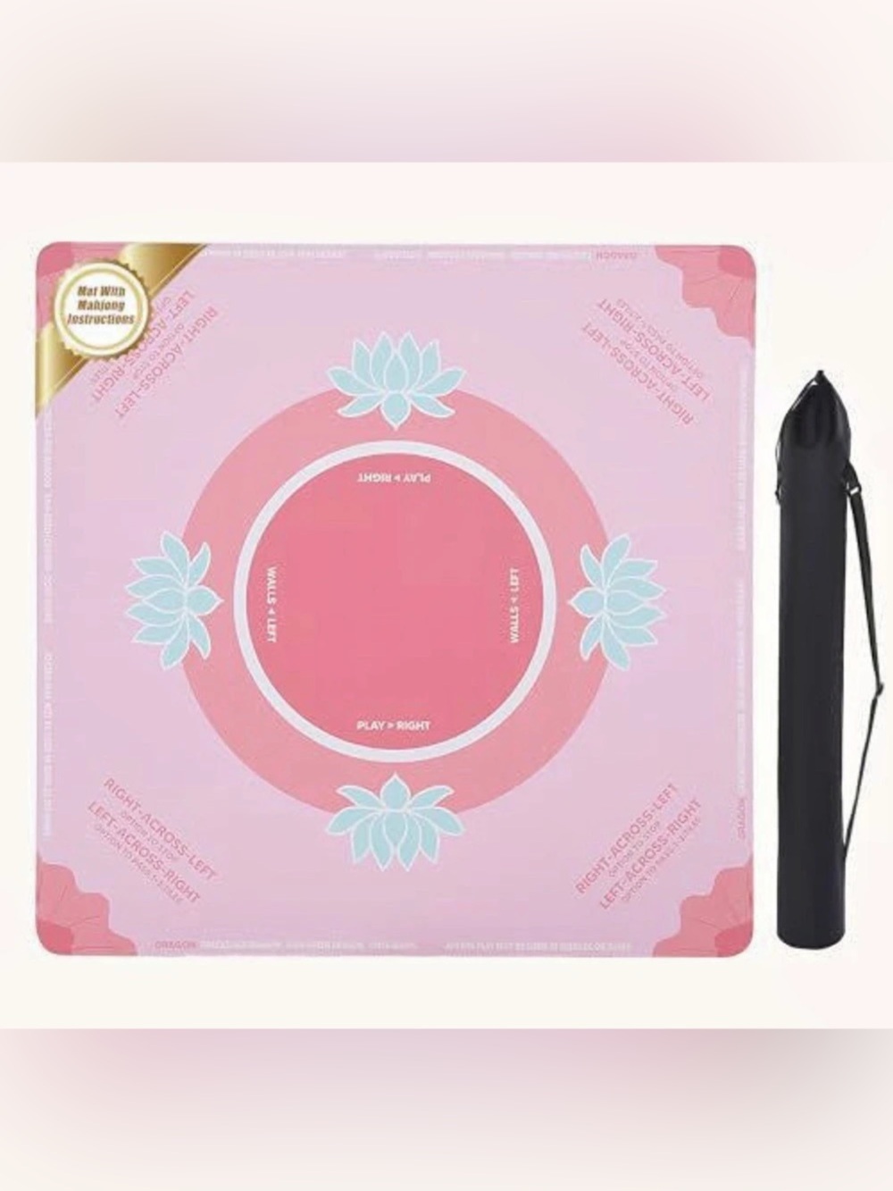 Pink Floral Mahjong Game Mat new without tags